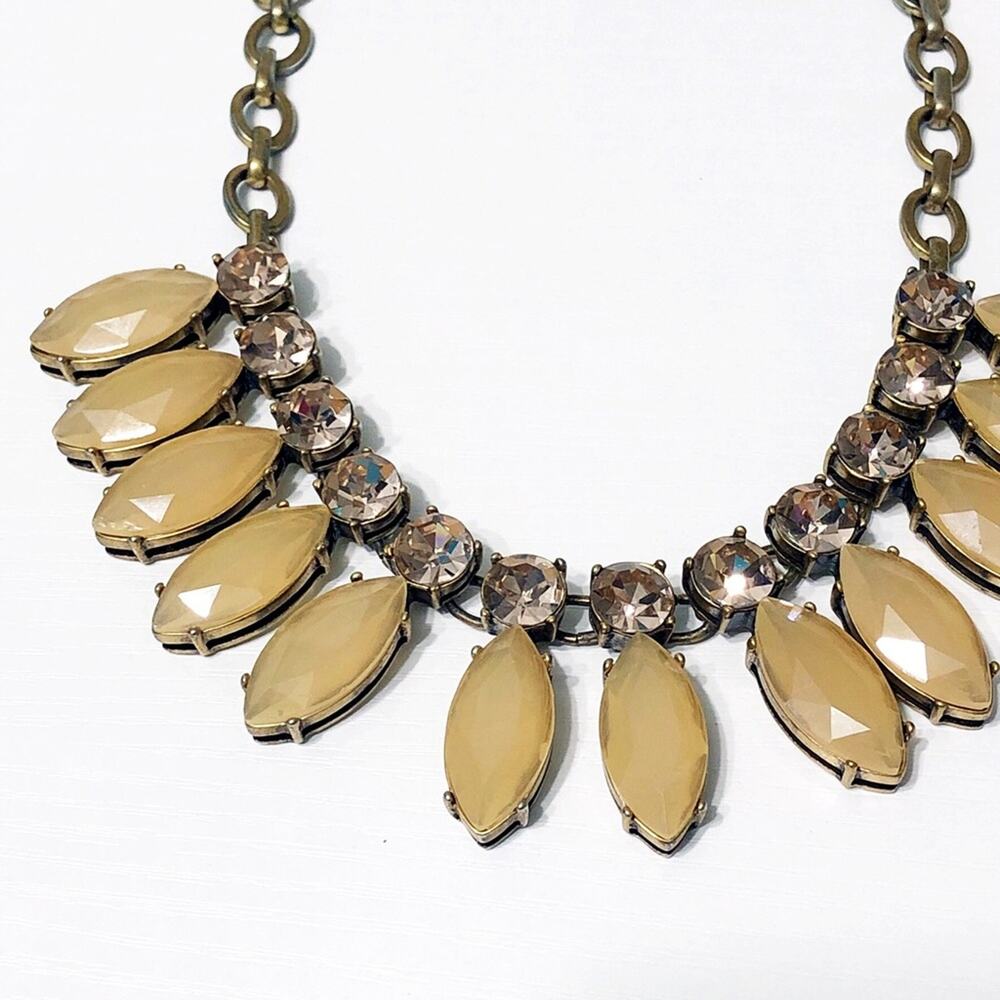 J. Crew Blush Petal Flower Statement Necklace